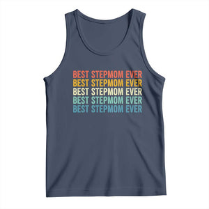 Best Stepmom Ever Tank Top Funny Retro StepMom Bonus Mom TS10 Navy Print Your Wear