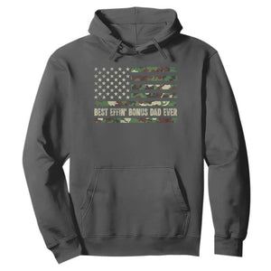 Best Effin Bonus Dad Ever Hoodie Funny Step Dad Camo American Flag TS10 Dark Heather Print Your Wear