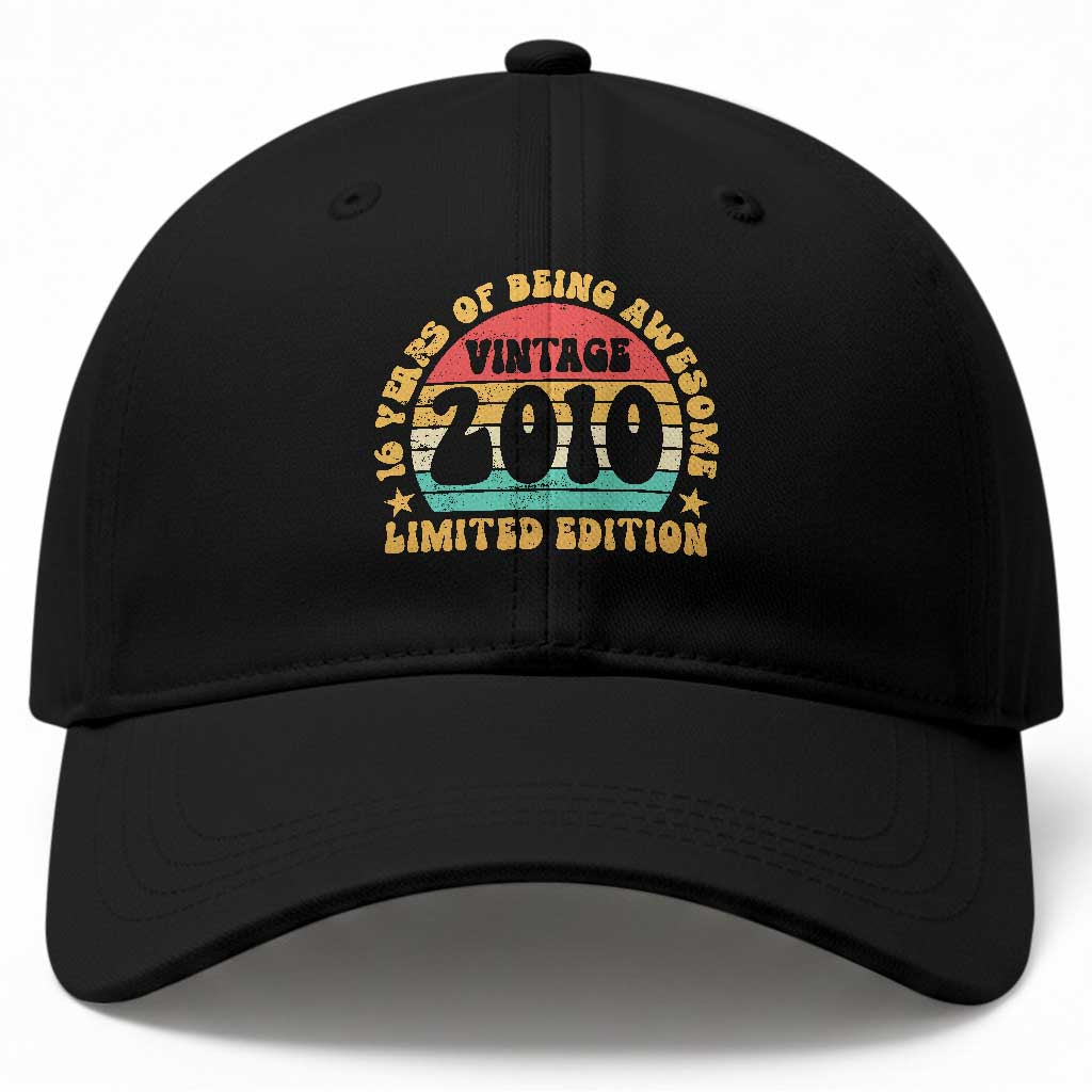 16th Birthday Baseball Cap Vintage 16yr 2010 Limited Edition 16 Year Old Gift TS10 Print Your Wear