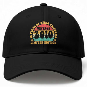 16th Birthday Baseball Cap Vintage 16yr 2010 Limited Edition 16 Year Old Gift TS10 Print Your Wear
