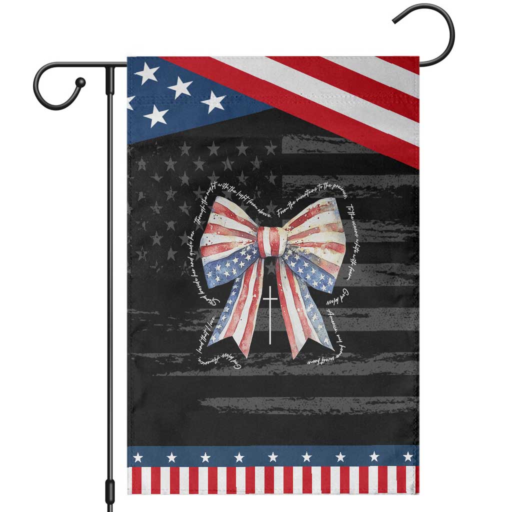 Patriotic Coquette 4th Of July Patriotic Garden Flag God Bless America TS10 Distressed Black Blue Print Your Wear