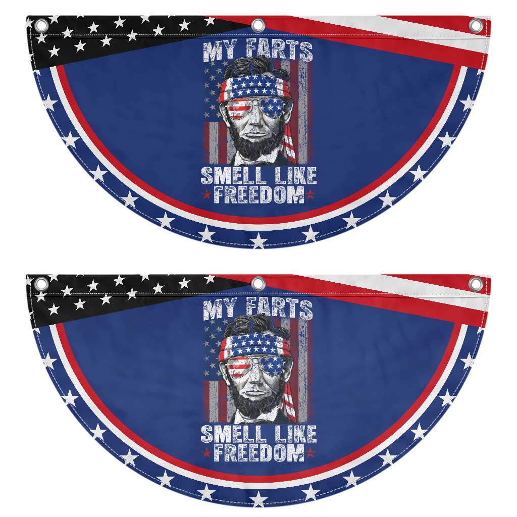 Funny Abe Lincoln 4th Of July Patriotic Fan Flag My Farts Smell Like Freedom American Flag TS10 2pcs pack Classic Navy Print Your Wear