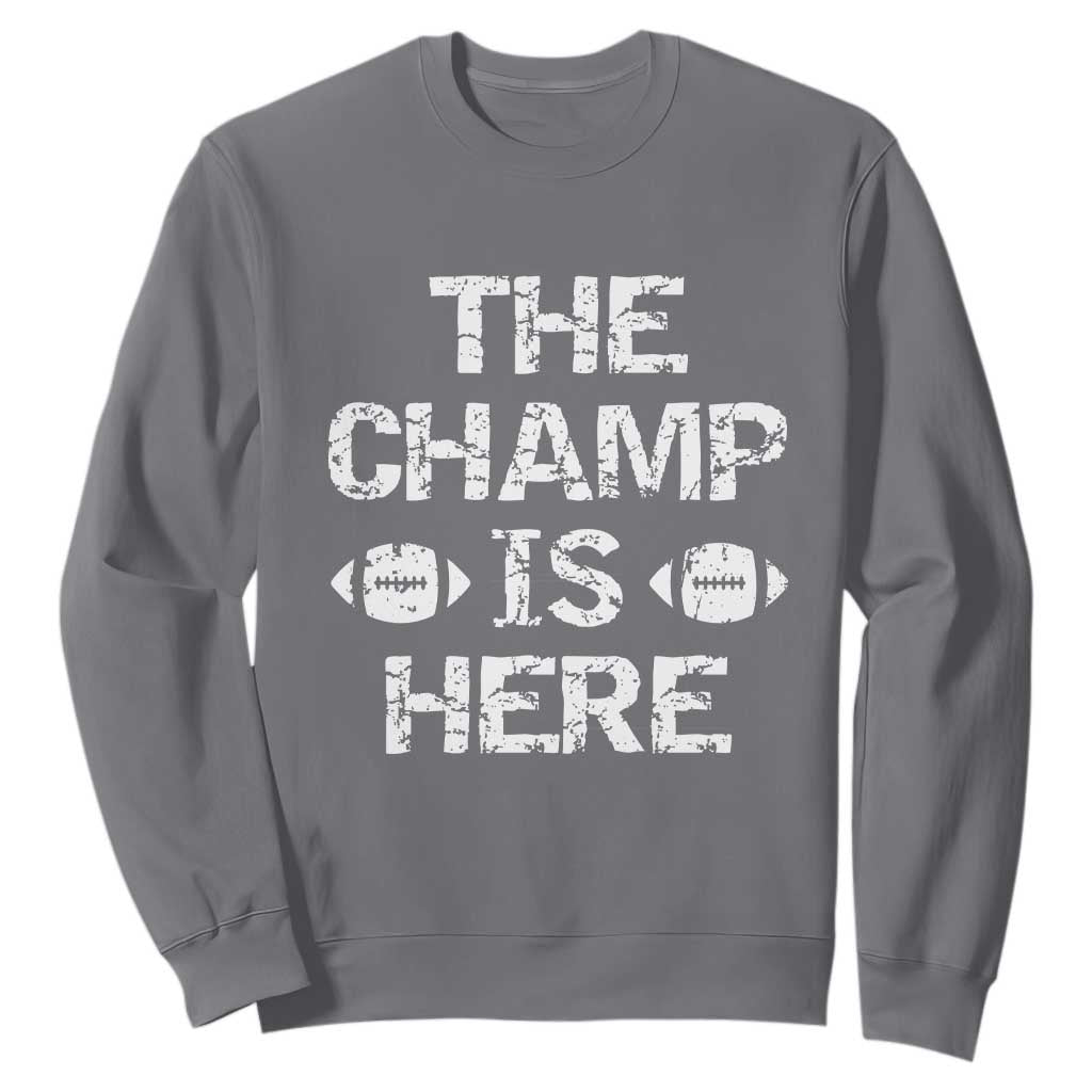 Funny Fantasy Football Champion Sweatshirt Champ Draft Party Commish FFL TS10 Charcoal Print Your Wear