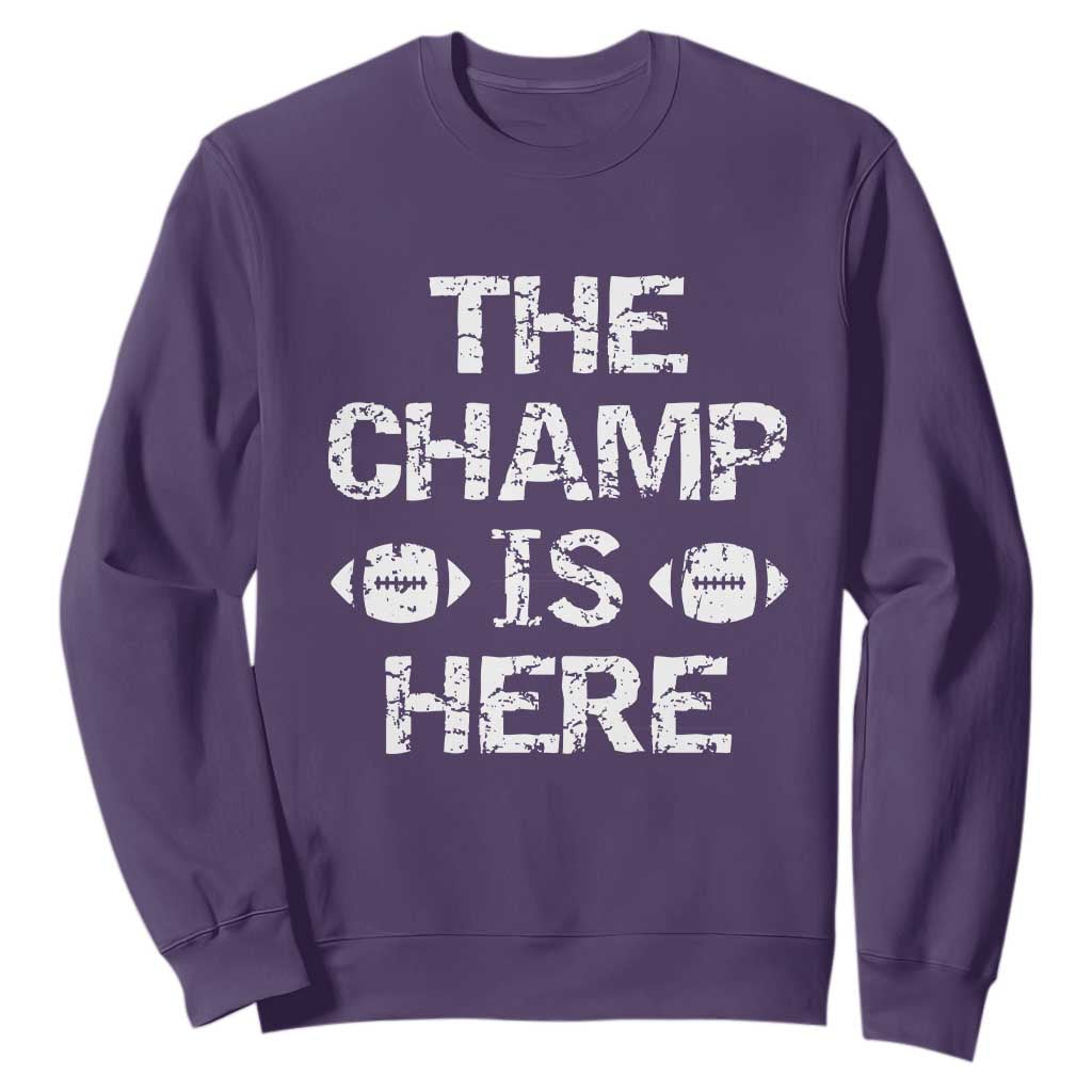 Funny Fantasy Football Champion Sweatshirt Champ Draft Party Commish FFL TS10 Purple Print Your Wear