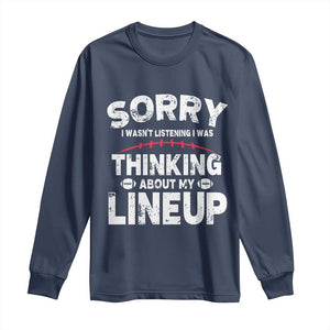 Funny Fantasy Football Player Long Sleeve Shirt Commissioner Draft Party TS10 Navy Print Your Wear
