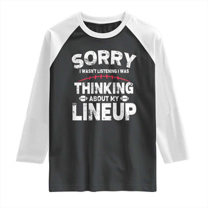 Funny Fantasy Football Player Raglan Shirt Commissioner Draft Party TS10 Black White Print Your Wear