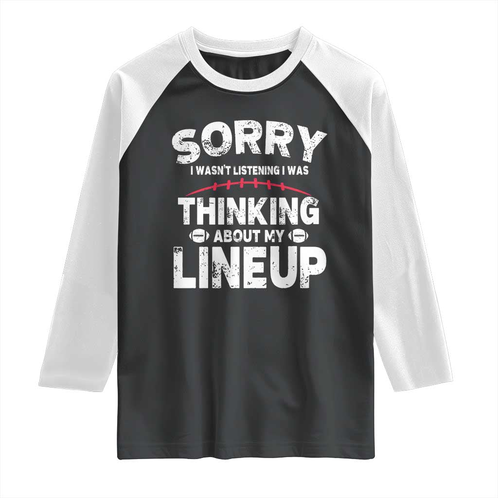 Funny Fantasy Football Player Raglan Shirt Commissioner Draft Party TS10 Black White Print Your Wear