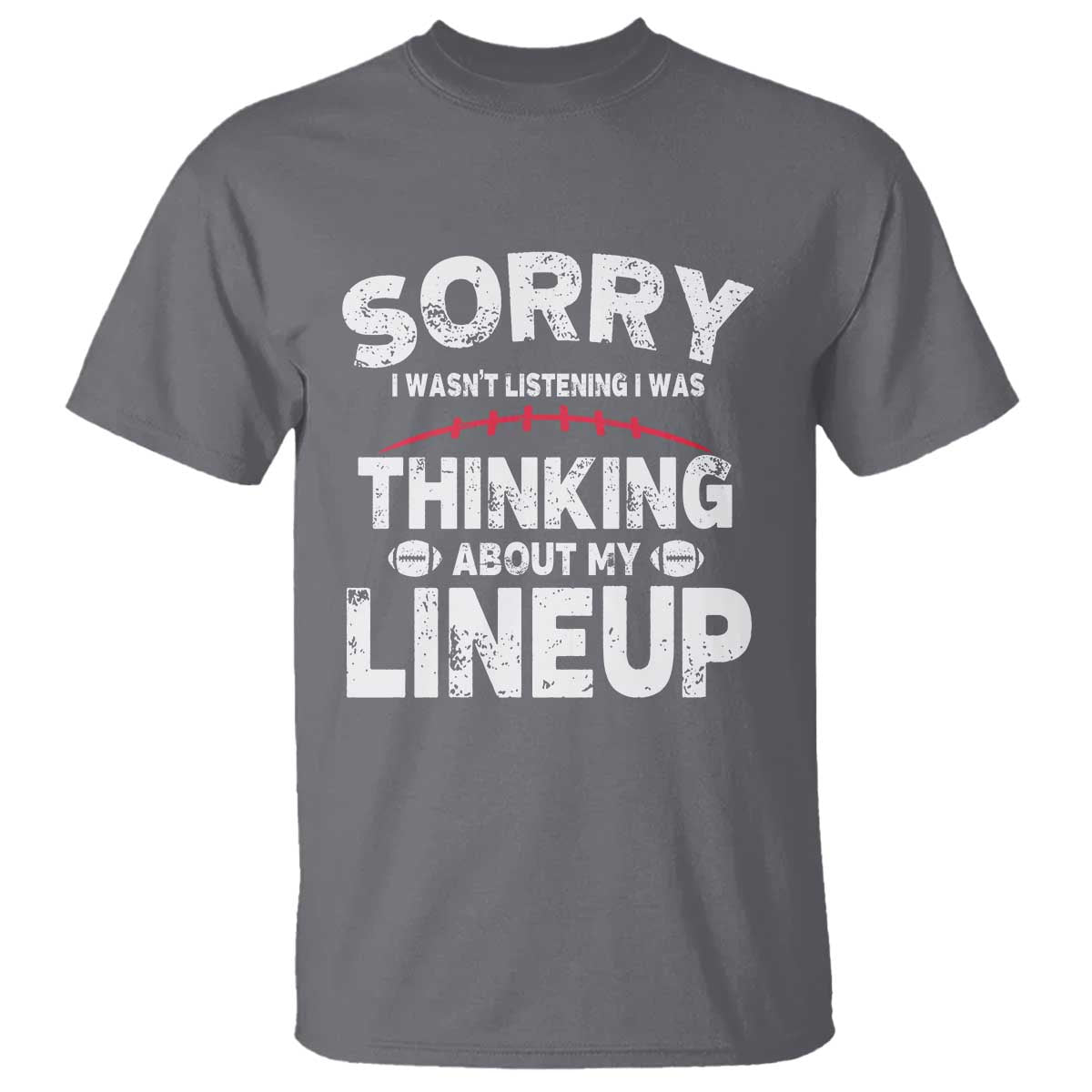 Funny Fantasy Football Player T Shirt Commissioner Draft Party TS10 Charcoal Print Your Wear