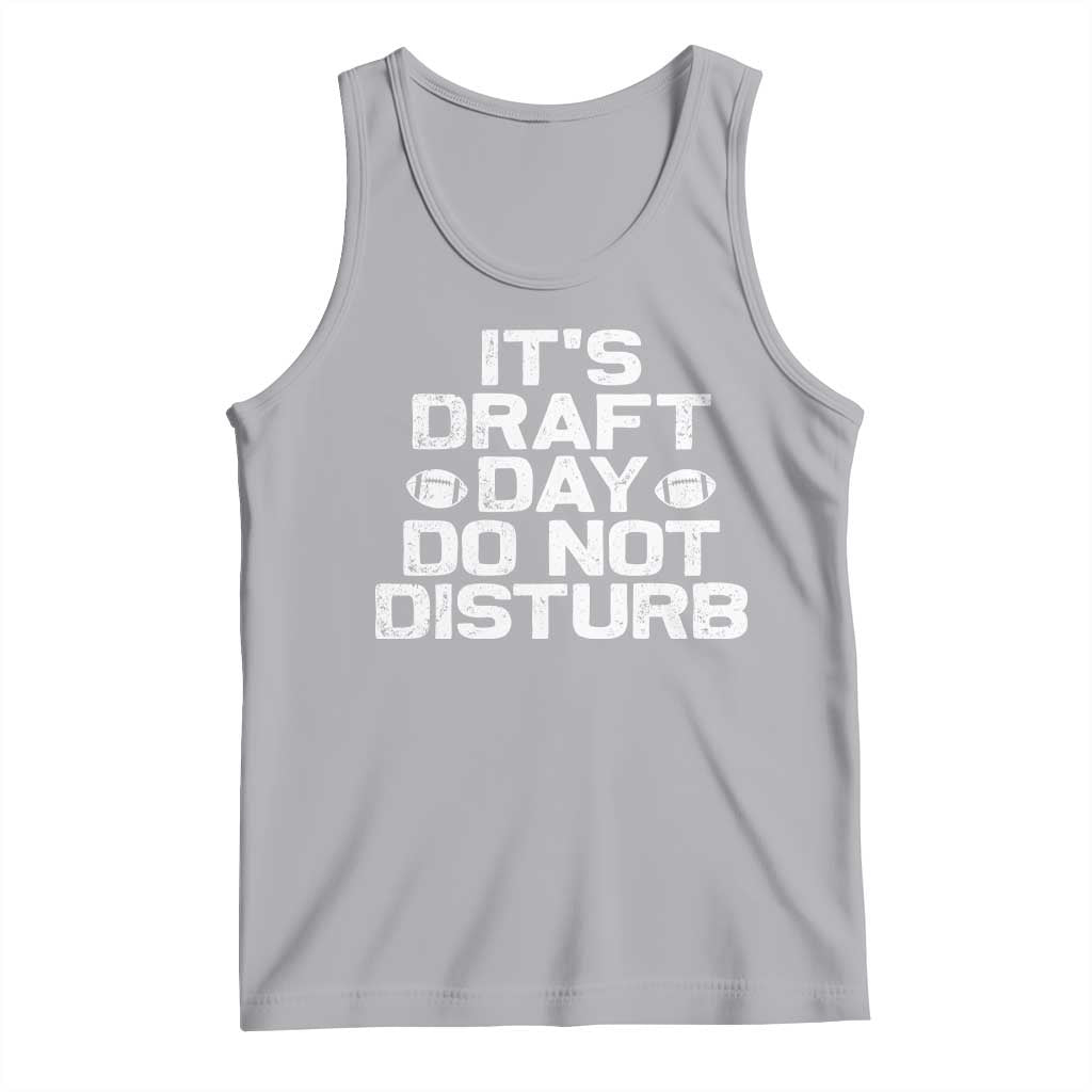 Funny Fantasy Football Tank Top It's Draft Day Do Not Disturb TS10 Athletic Heather Print Your Wear