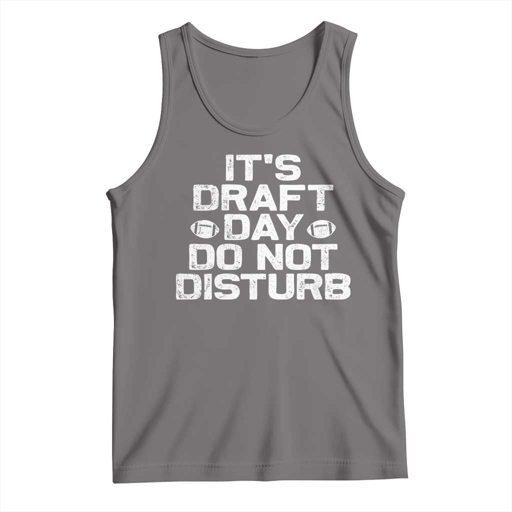 Funny Fantasy Football Tank Top It's Draft Day Do Not Disturb TS10 Deep Heather Print Your Wear