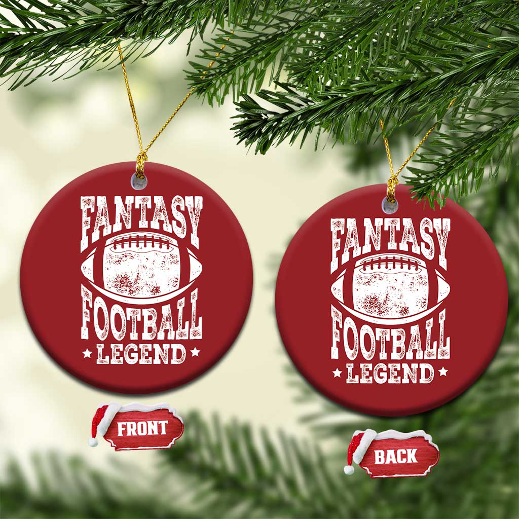Fantasy Football Legend Christmas Ornament Funny Gameday Dad TS10 Circle Red Print Your Wear