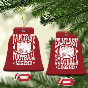 Fantasy Football Legend Christmas Ornament Funny Gameday Dad TS10 Bell Flake Red Print Your Wear