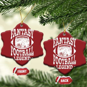 Fantasy Football Legend Christmas Ornament Funny Gameday Dad TS10 Snow Flake Red Print Your Wear