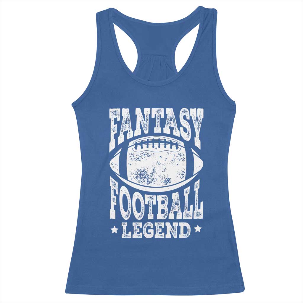 Fantasy Football Legend Racerback Tank Top Funny Gameday Dad TS10 Royal Blue Print Your Wear
