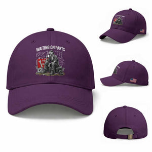 Funny Waiting On Parts Mechanic Skeleton Auto Repair Life Baseball Cap TS10 Baseball Cap Universal Fit Purple Print Your Wear