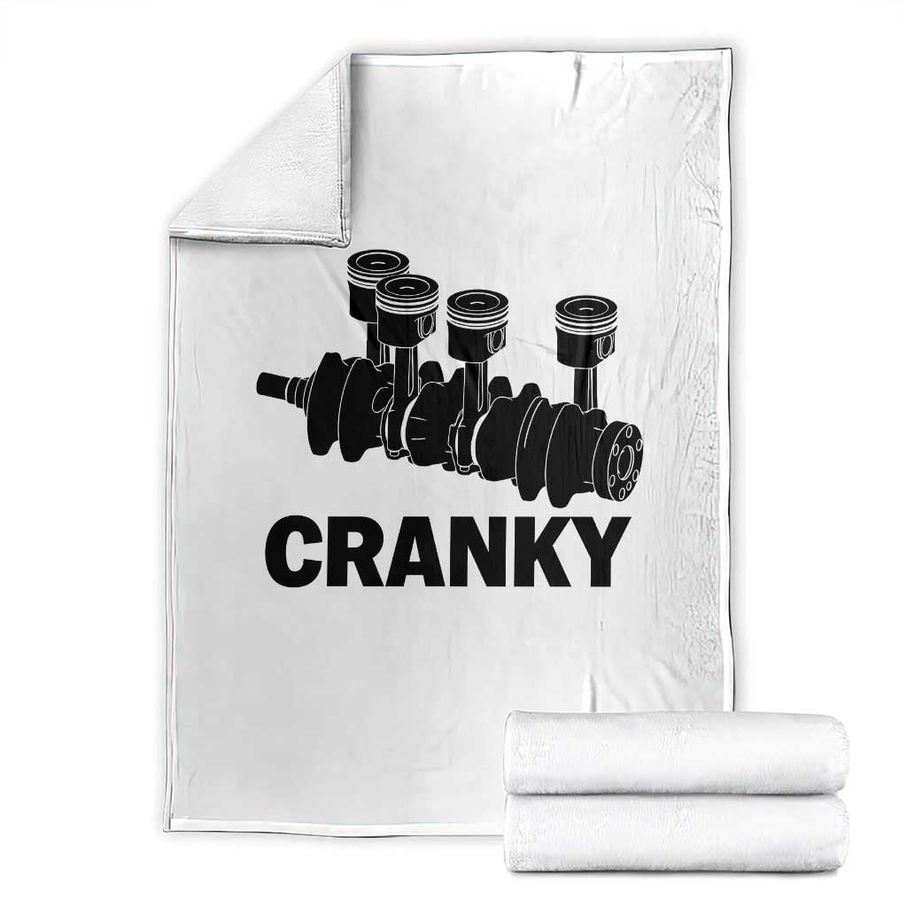 Cranky Car Engine Crankshaft Cars Lover Throw Blanket Mechanics Father Day TS10 White Print Your Wear