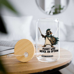 Flight Was Never An Option Funny Penguin Glass Can Sarcastic Dark Humor Animal TS10 Print Your Wear