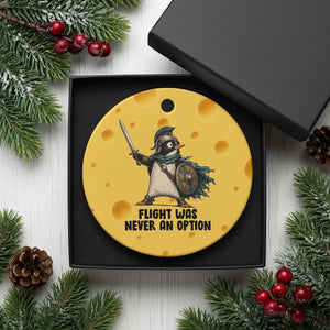 Flight Was Never An Option Funny Penguin Ceramic Ornament Sarcastic Dark Humor Animal TS10 1pc Yellow Cheese Print Your Wear