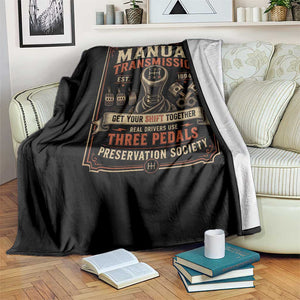 Car Guy Throw Blanket The Manual Transmission Preservation Society TS10 Print Your Wear