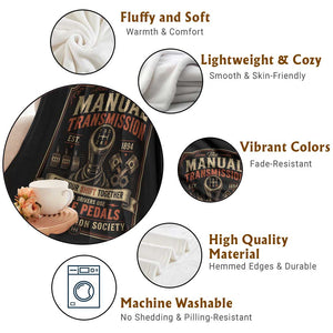 Car Guy Throw Blanket The Manual Transmission Preservation Society TS10 Print Your Wear