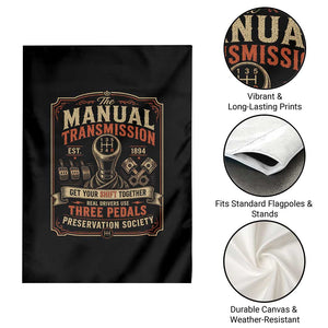 Car Guy Garden Flag The Manual Transmission Preservation Society TS10 Print Your Wear