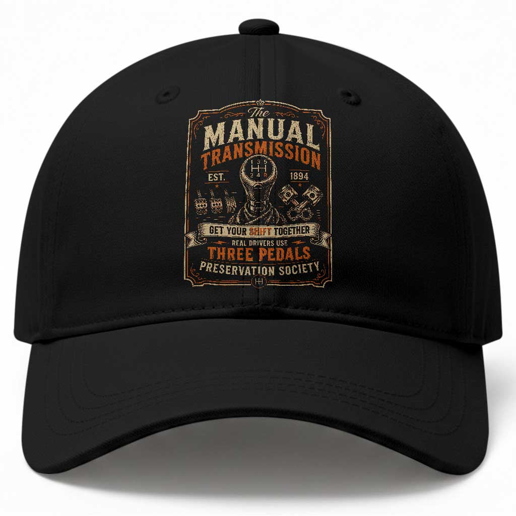 Car Guy Baseball Cap The Manual Transmission Preservation Society TS10 Print Your Wear