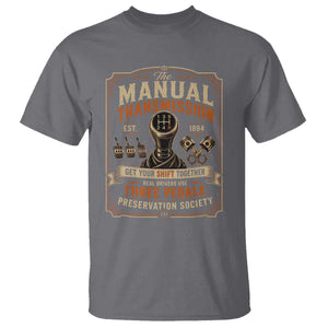 Car Guy T Shirt The Manual Transmission Preservation Society TS10 Charcoal Print Your Wear