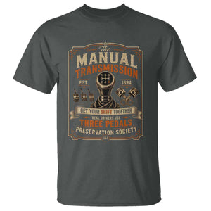 Car Guy T Shirt The Manual Transmission Preservation Society TS10 Dark Heather Print Your Wear