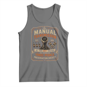 Car Guy Tank Top The Manual Transmission Preservation Society TS10 Black Heather Print Your Wear