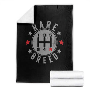 Rare Breed Manual Transmission Stick Shift Driver Throw Blanket Vintage Distressed Graphic TS10 Black Print Your Wear