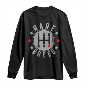Rare Breed Manual Transmission Stick Shift Driver Long Sleeve Shirt Vintage Distressed Graphic TS10 Black Print Your Wear