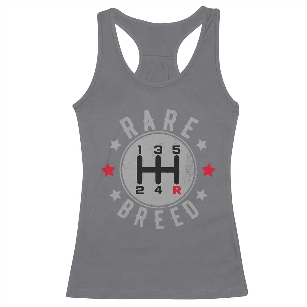 Rare Breed Manual Transmission Stick Shift Driver Racerback Tank Top Vintage Distressed Graphic TS10 Charcoal Print Your Wear