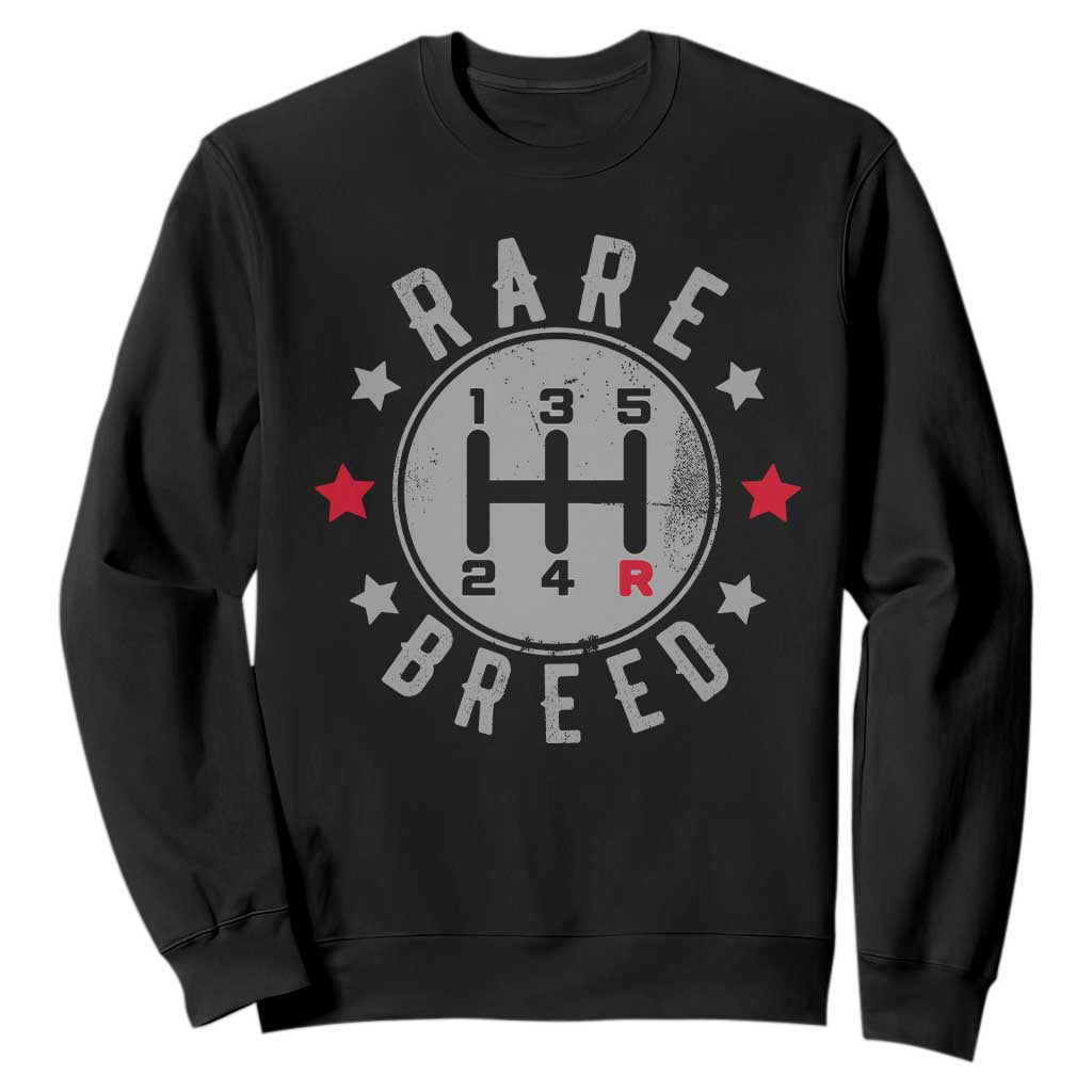 Rare Breed Manual Transmission Stick Shift Driver Sweatshirt Vintage Distressed Graphic TS10 Black Print Your Wear