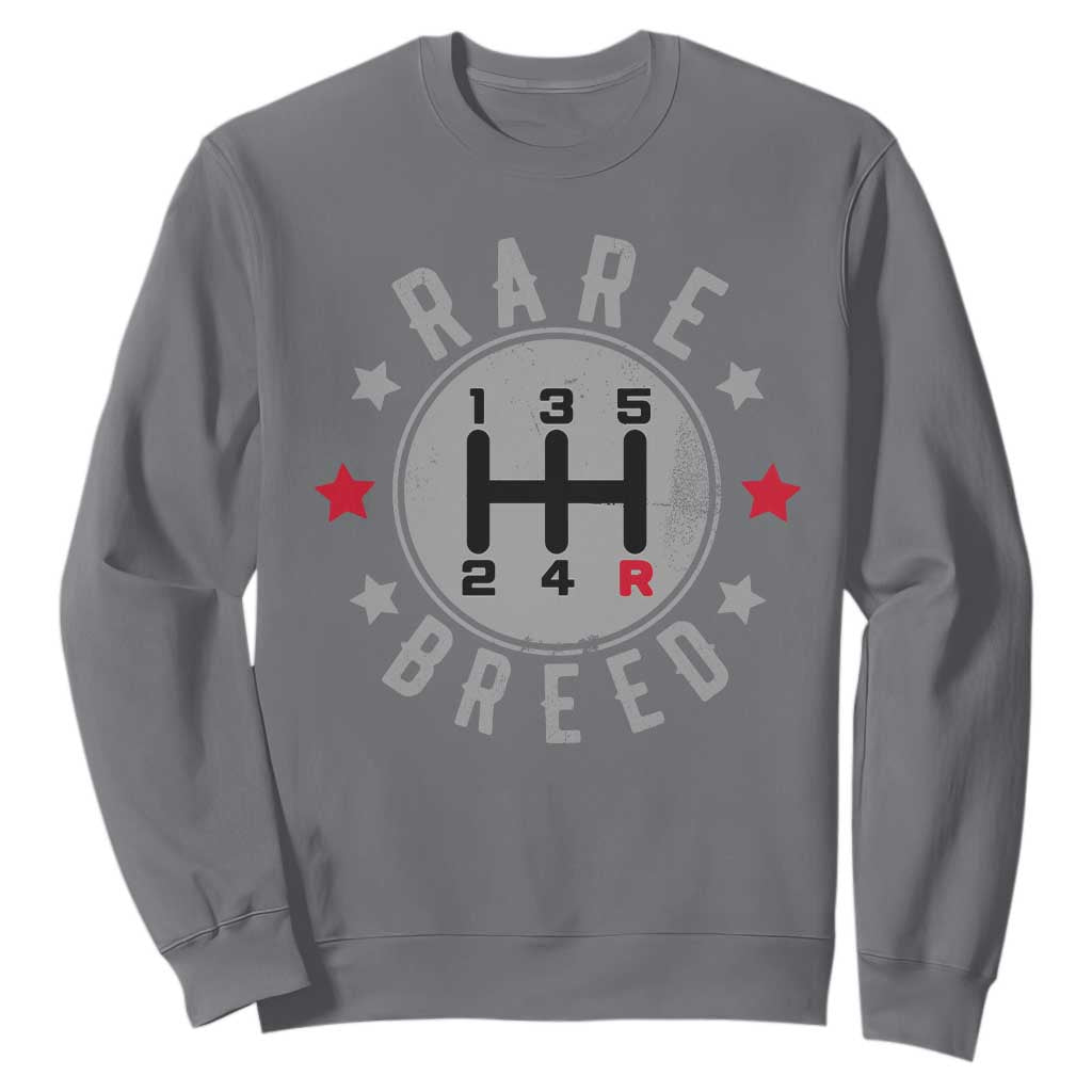 Rare Breed Manual Transmission Stick Shift Driver Sweatshirt Vintage Distressed Graphic TS10 Charcoal Print Your Wear