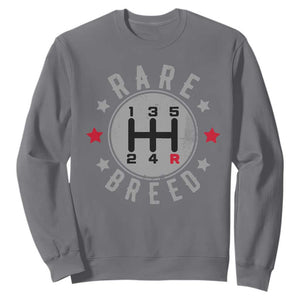 Rare Breed Manual Transmission Stick Shift Driver Sweatshirt Vintage Distressed Graphic TS10 Charcoal Print Your Wear