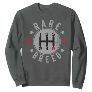 Rare Breed Manual Transmission Stick Shift Driver Sweatshirt Vintage Distressed Graphic TS10 Dark Heather Print Your Wear