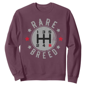 Rare Breed Manual Transmission Stick Shift Driver Sweatshirt Vintage Distressed Graphic TS10 Maroon Print Your Wear