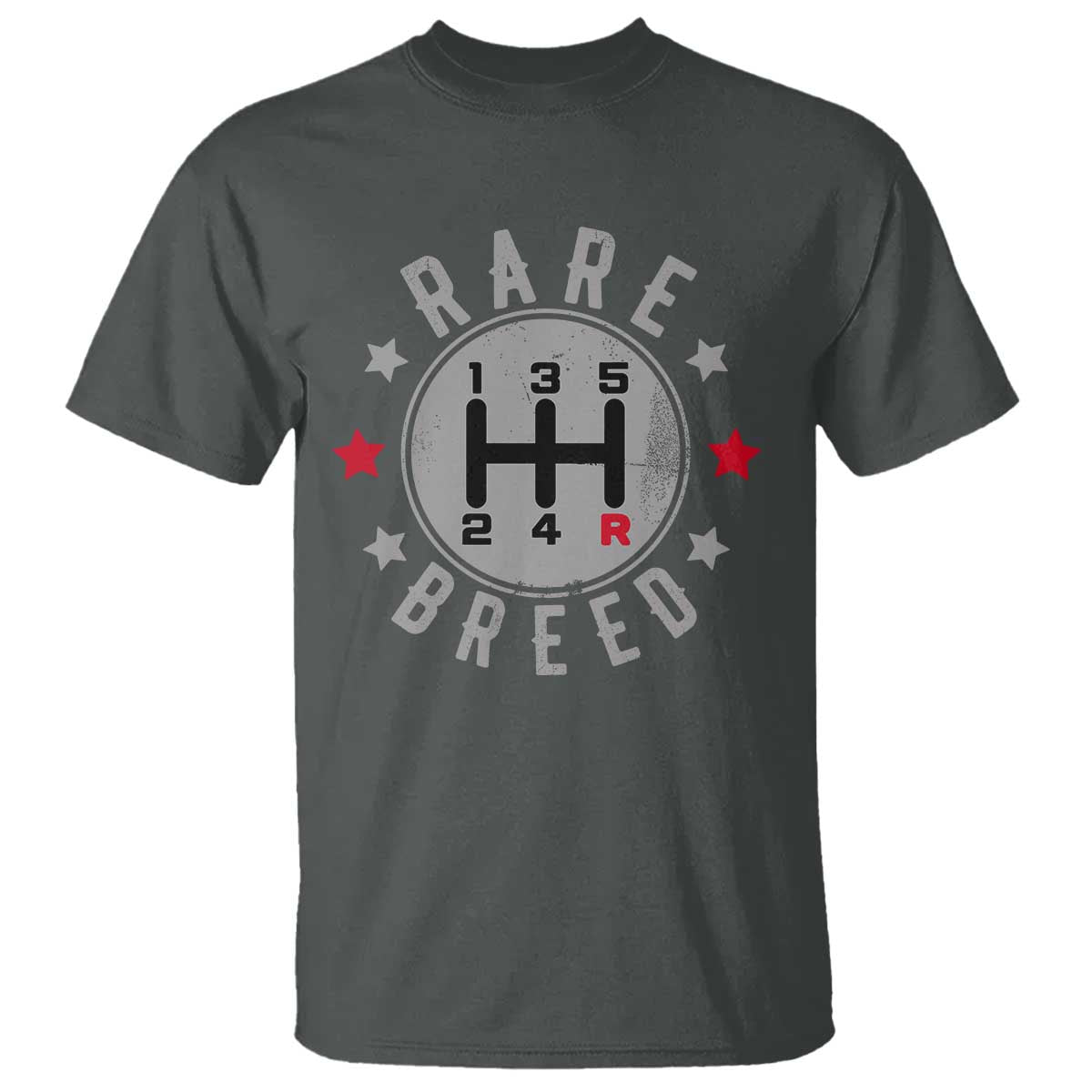 Rare Breed Manual Transmission Stick Shift Driver T Shirt Vintage Distressed Graphic TS10 Dark Heather Print Your Wear