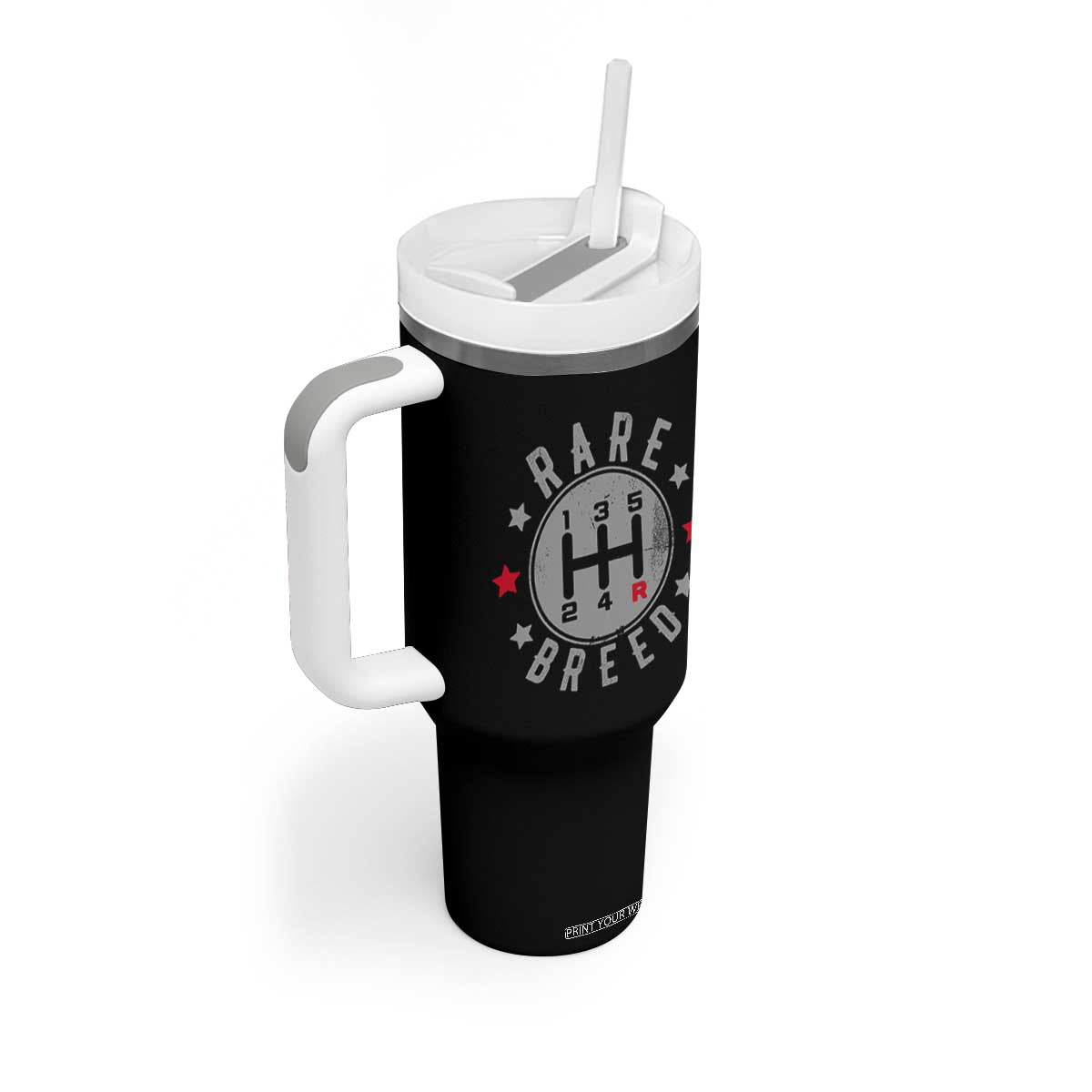 Rare Breed Manual Transmission Stick Shift Driver Tumbler With Handle Vintage Distressed Graphic TS10 Print Your Wear