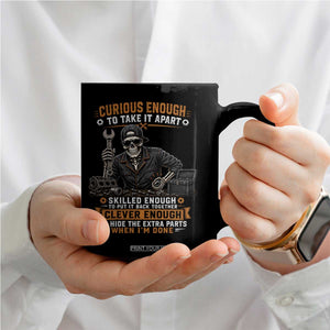 Mechanic Skeleton Coffee Mug Curious Enough to Take It Apart Car Auto Repair Garage TS10 Print Your Wear