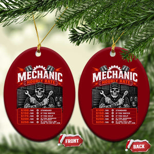 Mechanic Skeleton Ceramic Ornament Funny Hourly Rate Auto Car Garage Labor Rates TS10 Print Your Wear