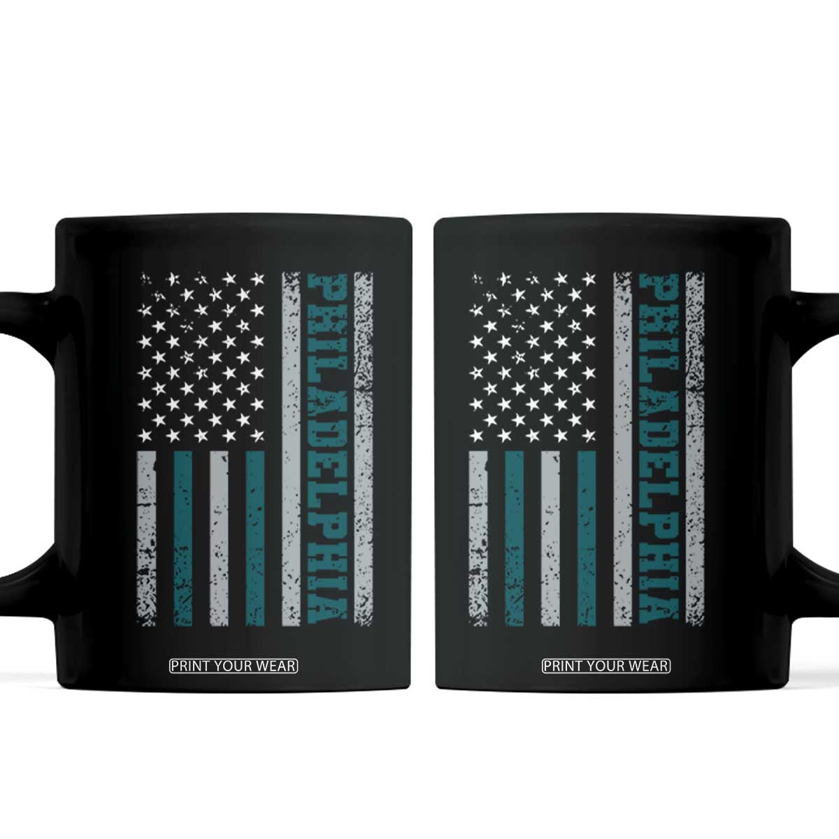 PFE Game Day Coffee Mug Retro American Flag Philly Lover TS10 Black Print Your Wear