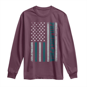 PFE Game Day Long Sleeve Shirt Retro American Flag Philly Lover TS10 Maroon Print Your Wear