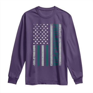 PFE Game Day Long Sleeve Shirt Retro American Flag Philly Lover TS10 Purple Print Your Wear