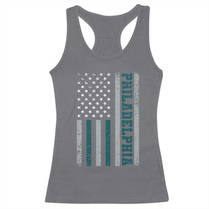 PFE Game Day Racerback Tank Top Retro American Flag Philly Lover TS10 Charcoal Print Your Wear