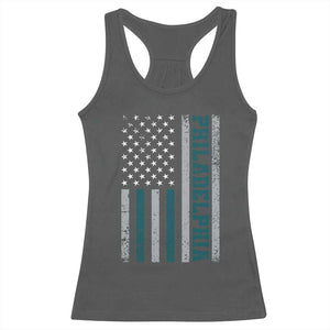 PFE Game Day Racerback Tank Top Retro American Flag Philly Lover TS10 Dark Heather Print Your Wear