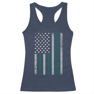 PFE Game Day Racerback Tank Top Retro American Flag Philly Lover TS10 Navy Print Your Wear