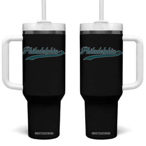 PFE Game Day Tumbler With Handle Vintage Sports Name TS10 One Size: 40 oz Black Print Your Wear