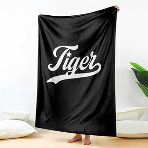 Retro Script Tiger Throw Blanket Vintage Sports Team Name TS10 Print Your Wear