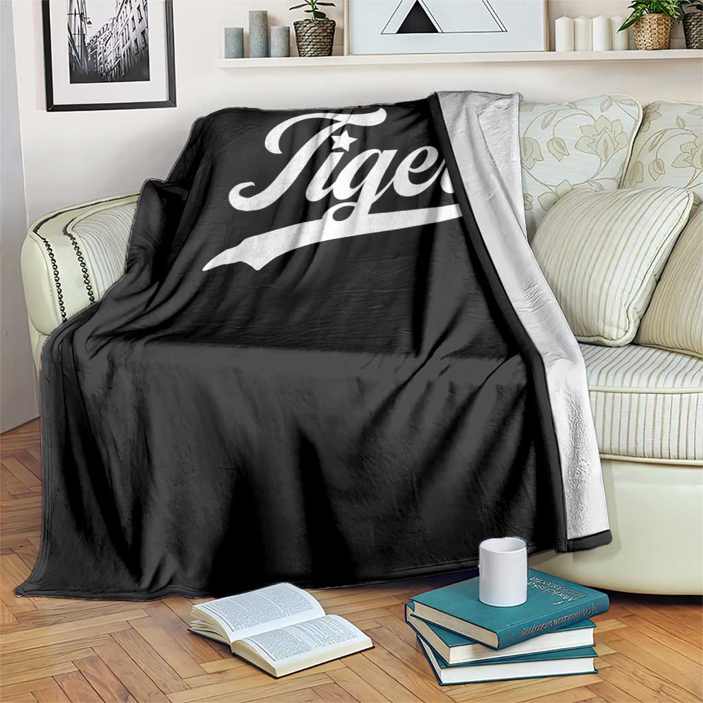 Retro Script Tiger Throw Blanket Vintage Sports Team Name TS10 Print Your Wear